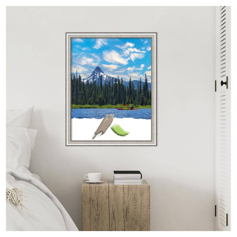 Distressed Silver Polystyrene Rectangular Wall Picture Frame 30" x 24"