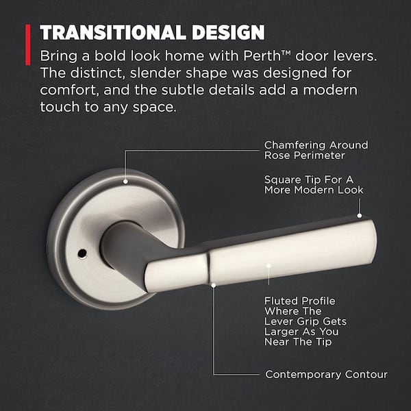Tinewa 4 Pack Heavy Duty Gold Square Privacy Interior Door Levers
