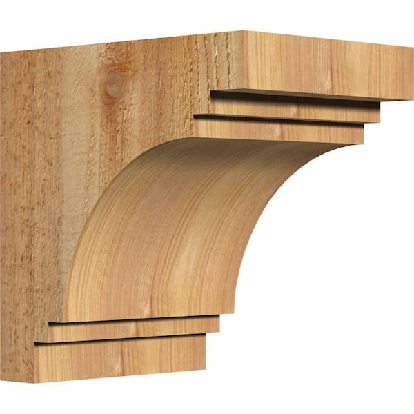 Ekena Millwork 6 in. x 8 in. x 8 in. Western Red Cedar Pescadero Rough Sawn Corbel