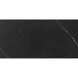 Black 3 in. x 6 in. Honed Marble Subway Wall and Floor Tile (5 sq. ft./Case)
