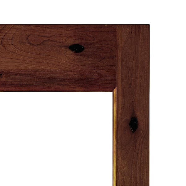 DIY 36 in. x 80 in.Prairie Hemlock Right-Hand 9-Lite Clear Glass Black Stain Wood Front Door Kit w/ Quick Assemble Jamb