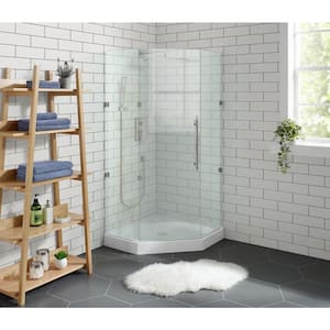Voltaire 36 in. x 36 in. Acrylic White, Single-Threshold, Center Drain, Neo-angle Shower Base