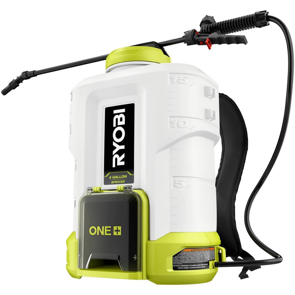 RYOBI ONE+ 18V Cordless Battery 4 Gal. Backpack Chemical Sprayer with 2 ...