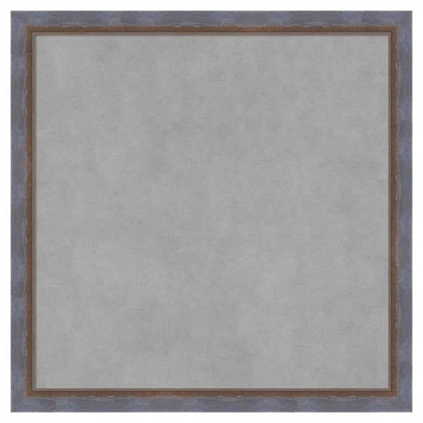 Amanti Art Two Tone Blue Copper 22 in. x 22 in. Framed Magnetic Board