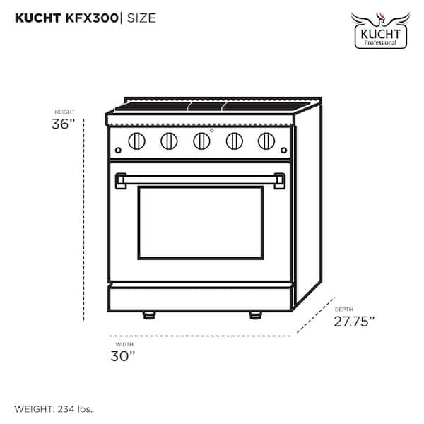 Kucht 30 in. W 1.6 cu. ft. Stainless Steel Air Fryer and Convection Oven  1000-Watt Built-In Microwave KM30C - The Home Depot