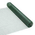 0.1 in. x 2 ft. x 5 ft. 19-Gauge Green PVC-Coated Steel Hardware Cloth Fencing with 1/2 in. Mesh Size