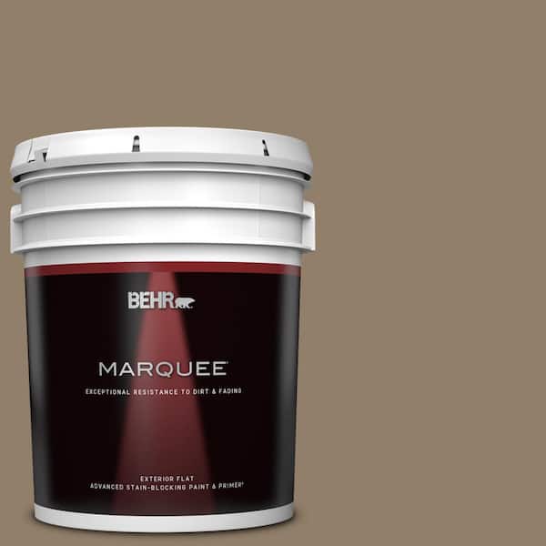 BEHR MARQUEE 5 gal. Home Decorators Collection #HDC-NT-11 Sandalwood Tan Flat Exterior Paint & Primer