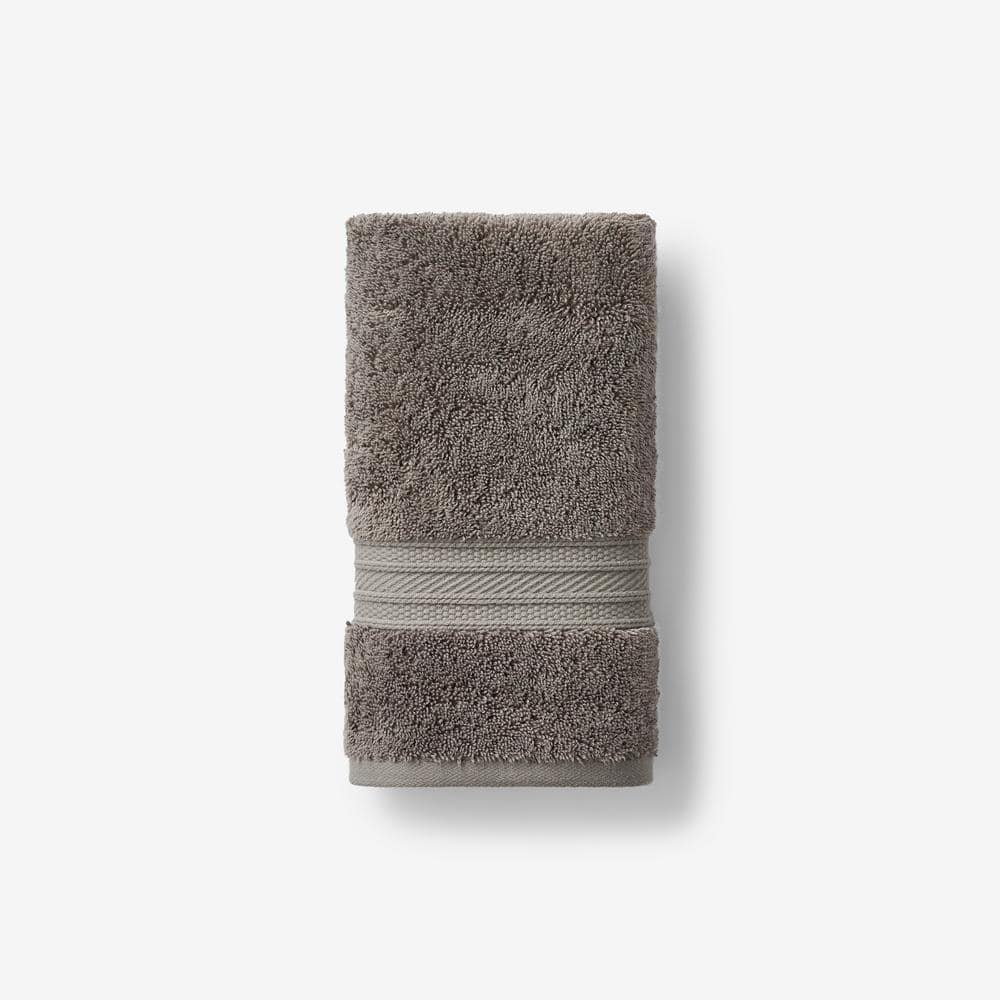 The Company Store Cotton TENCEL Lyocell Taupe Solid Single Hand Towel