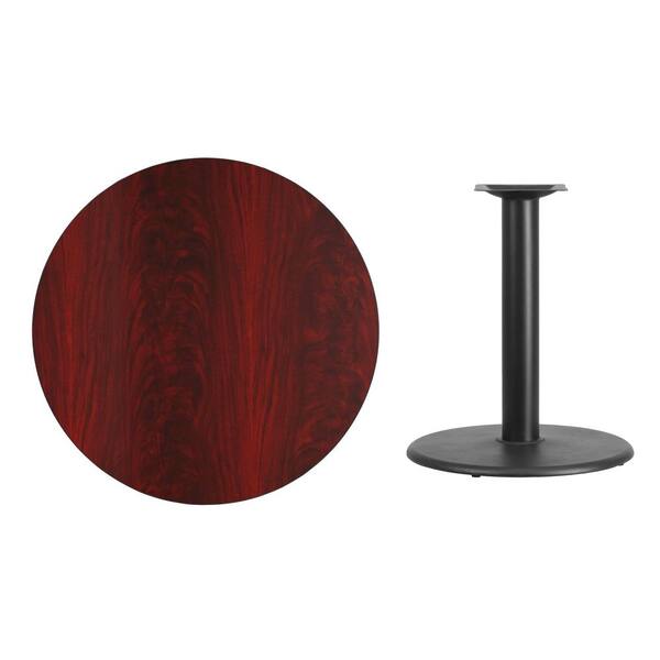 Flash Furniture 36'' Round outlets Table Top with Black or Mahogany Reversible Laminate