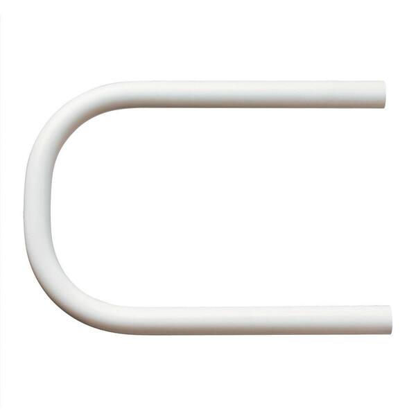 Handrail Loop 12 in. x 18 in. x 12 in. White Handrail Handicap Loop 167652 - The Home ...