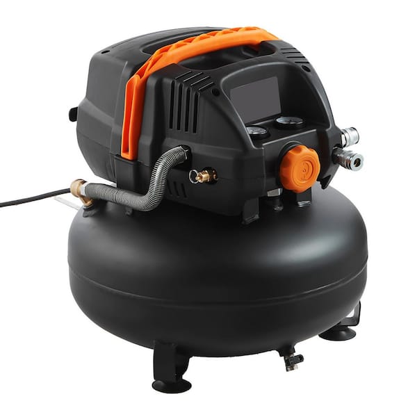6 Gal. Air Compressor, Gas 1.7HP 2.3CFM Portable Pancake Air Compressor and 150PSI Max Pressure