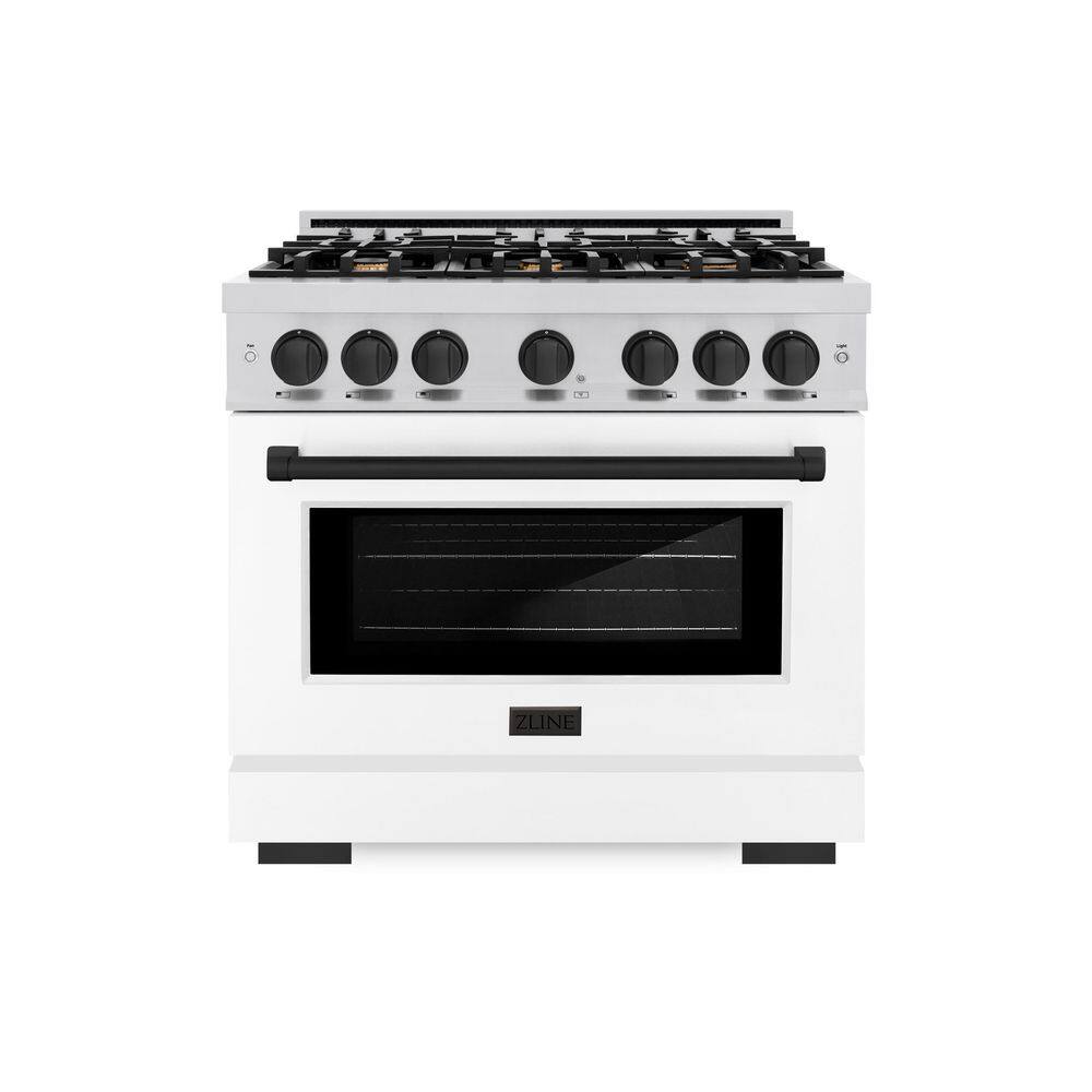 Select 36 in. 6-Burner Gas Range with Gas Convection Oven in Stainless Steel, Matte White, and Matte Black price history on PriceWatchPro