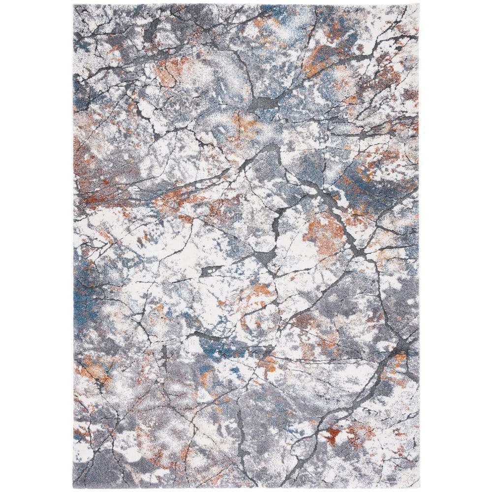 Cyrus Shag 7 ft. x 9 ft. Gray/Ivory Cracked Marble Area Rug price history on PriceWatchPro