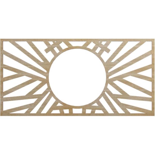 0.25 in. x 7.375 in. x 10 in. Wood Medallion Moulding