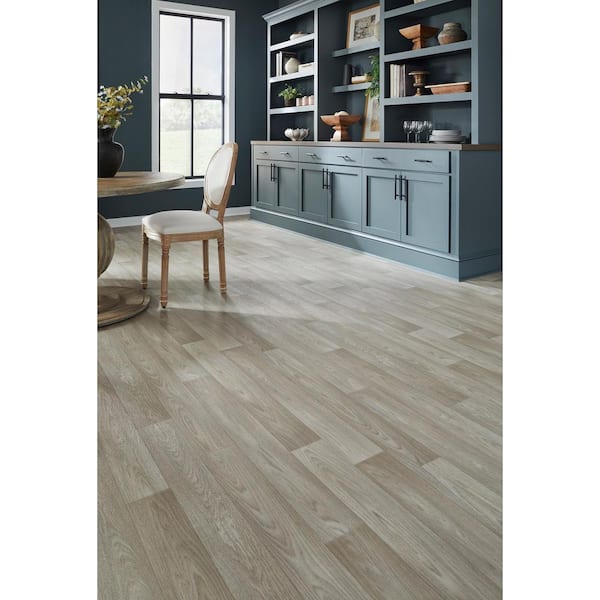 TrafficMaster Portage Oak 10 MIL 12 ft. W x Cut to Length 