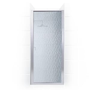 Paragon 24 in. to 24.75 in. x 66 in. Framed Continuous Hinged Shower Door in Chrome with Aquatex Glass