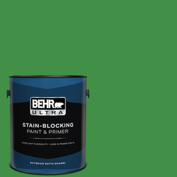 BEHR ULTRA 1 gal. #P390-7 Park Picnic Satin Enamel Exterior Paint & Primer