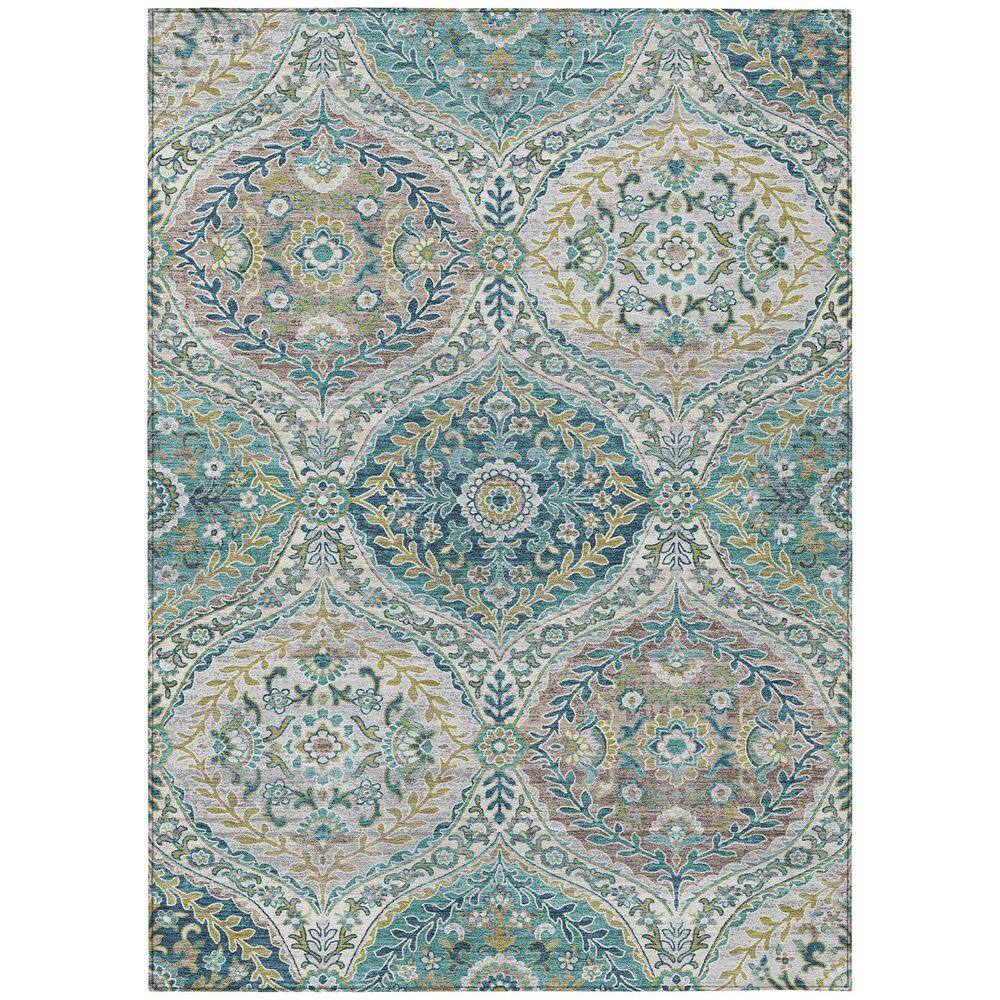 Chantille Machine Washable Indoor/Outdoor Abstract ACN1990 Teal 8 ft. x 10 ft. Area Rug price history on PriceWatchPro