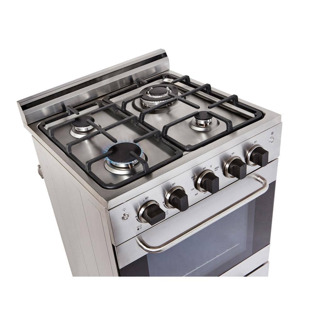 Prestige 20" Stainless Steel Freestanding Gas Range with Convection Oven