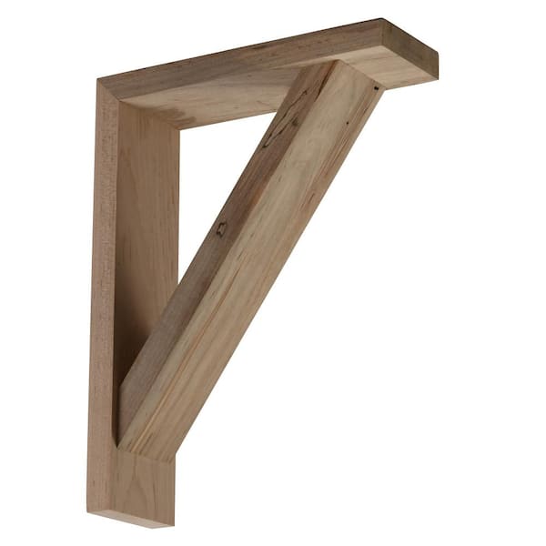 9 in. x 11.94 in. x 3 in. Unfinished Ambrosia Maple Wood Bracket