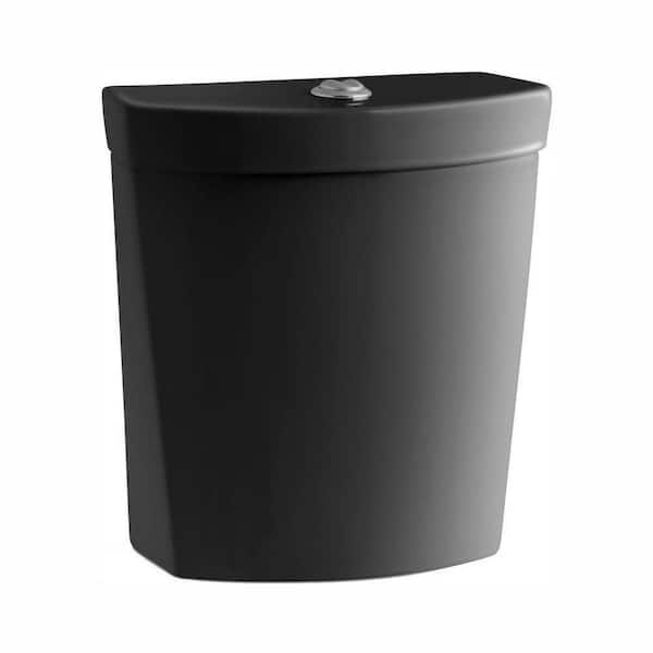 KOHLER Persuade 0.8 or 1.6 GPF Dual Flush Toilet Tank Only in Black Black