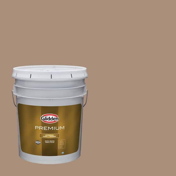 Glidden Premium 5 gal. PPG1079-5 Cocoloco Flat Exterior Latex Paint
