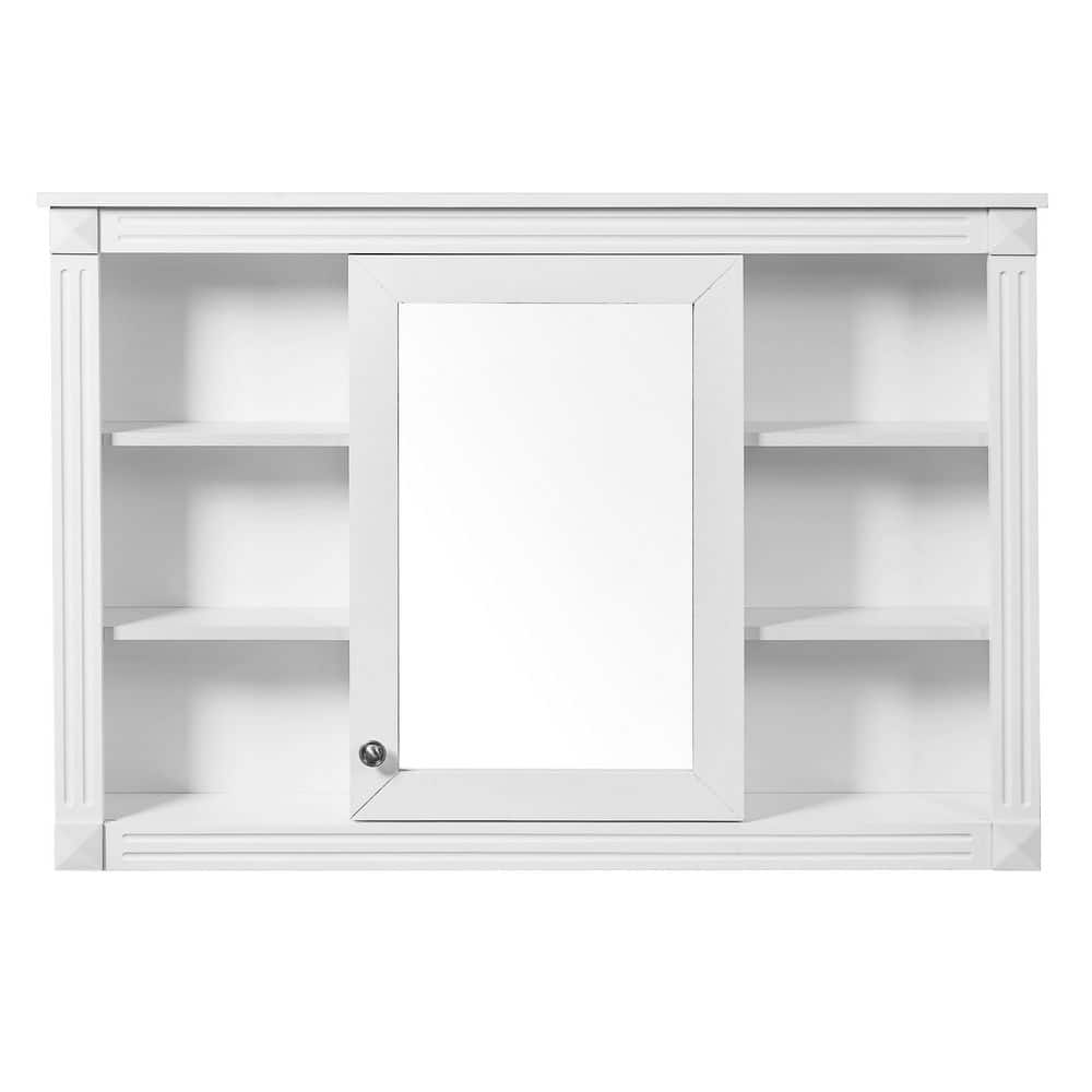 Modern White 41.6 in. W x 28.7 in. H Rectangular Wall Mounted Bathroom Medicine Cabinet with Mirror price history on PriceWatchPro