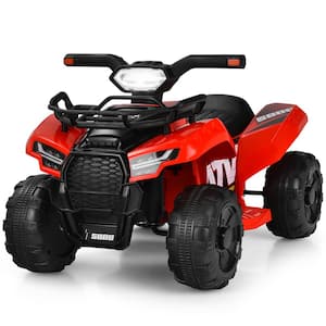 7.3 in. 12-Volt Kids ATV Quad Electric Ride On Car Toy Toddler with LED Light and MP3 Red