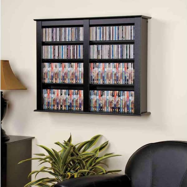 Prepac Black Media Storage