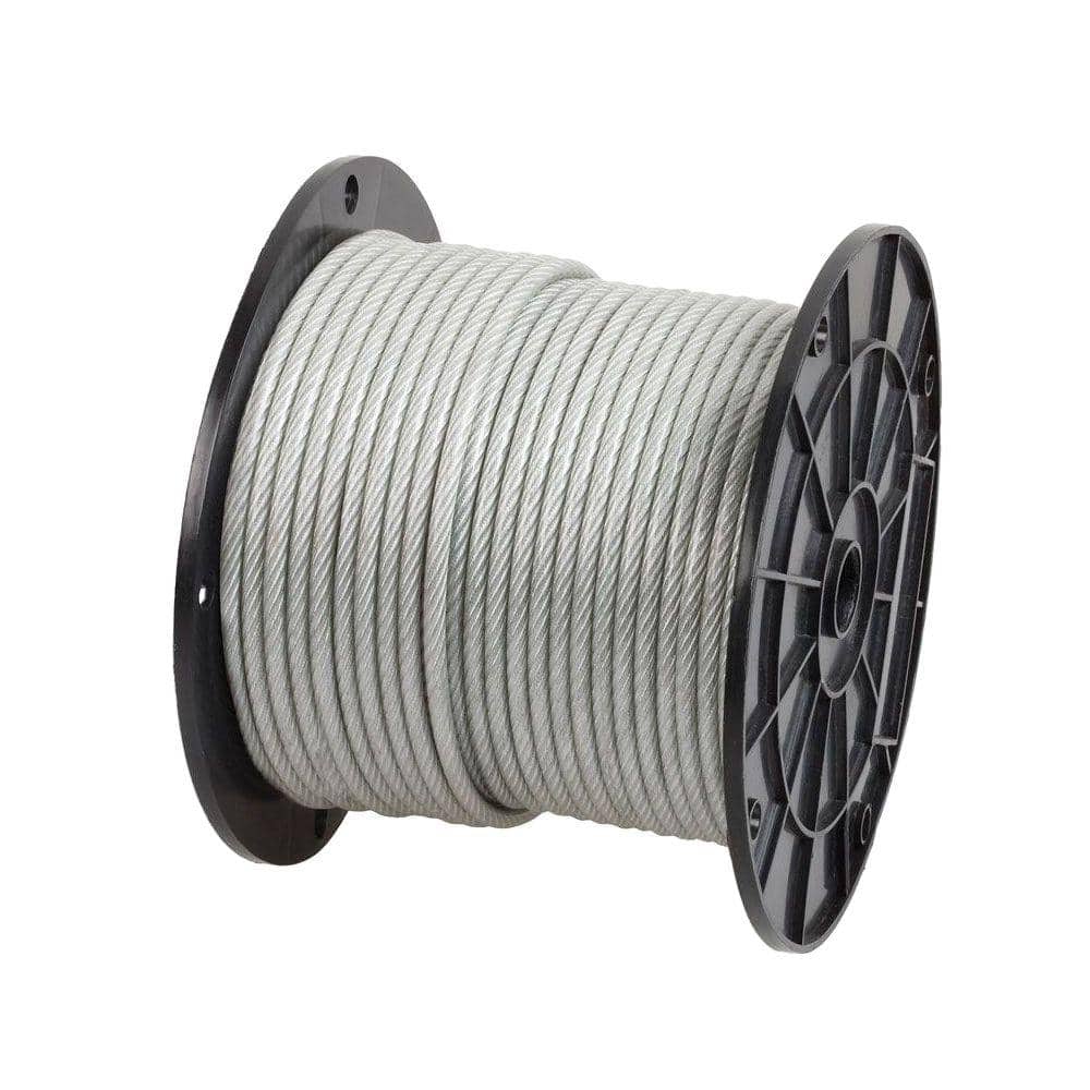1/4 Inch Vinyl Coated Galvanized Steel Wire Copper Sleeve with Loop Ends Tie-Out Cable Canopy Fence Railing Pulley Rope 4 feet, Red PSI