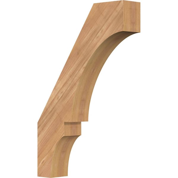Ekena Millwork 3 1/2"W x 16"D x 24"H Balboa Smooth Knee Brace, Western Red Cedar