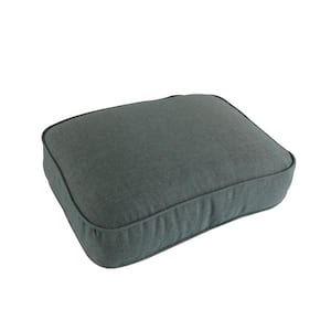 Lily Bay/Lake Adela Outdoor Ottoman Cushion in Teal