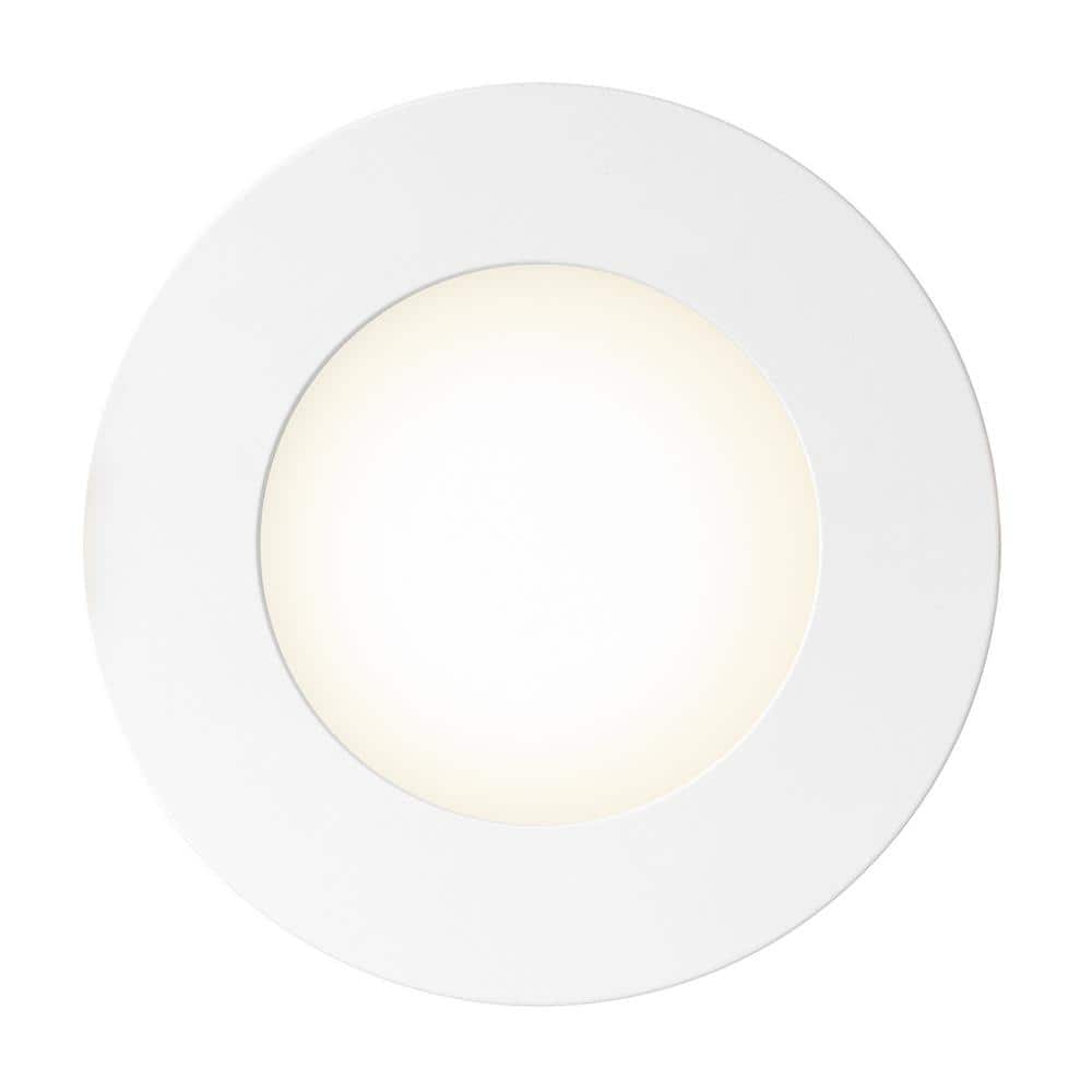 White Adjustable Color Temperature Ultra-Thin LED Recessed Light Kit, 4-Pack