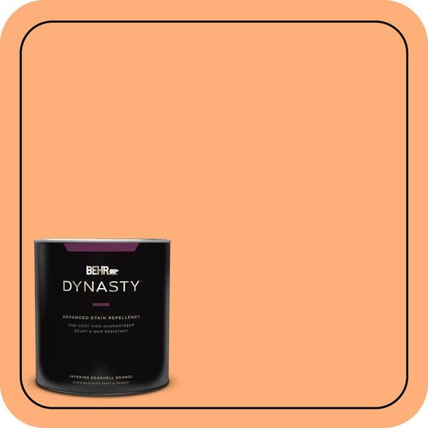 BEHR DYNASTY 1 qt. #260B-5 Cantaloupe Slice Eggshell Enamel Interior Stain-Blocking Paint and Primer
