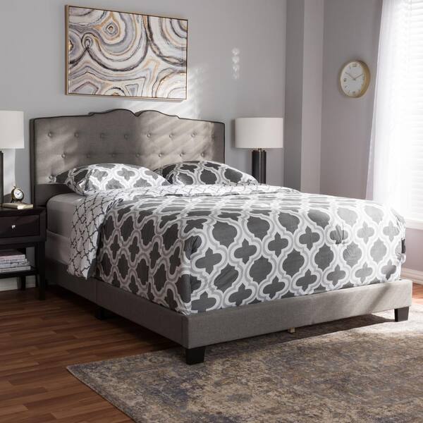 Baxton Studio Vivienne Light Gray Full Bed 146 8242 HD The Home