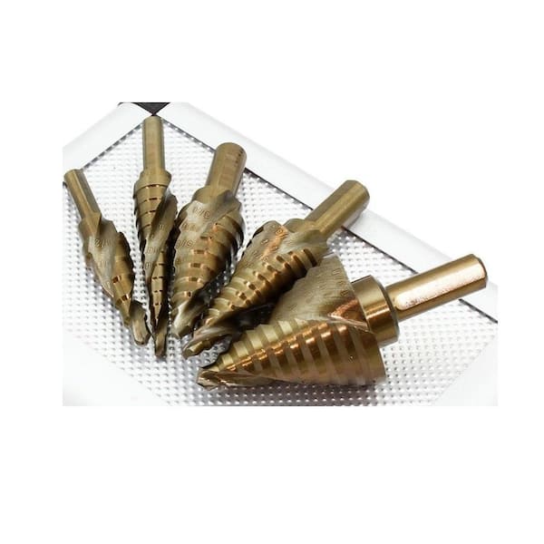 STARK USA Industrial Cobalt Steel Step Bits Set (5-Piece) 31014-H1