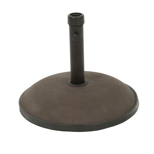 34.24 lbs. Concrete Patio Umbrella Base, 13.25 in. Brown Heavy-Duty for 5 ft. Umbrellas, Rust-Resistant Pole