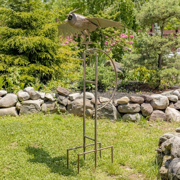 Outdoor Thermometer - 39 Inch Metal Flamingo Garden Stake Outside  Thermometer for Patio, Yard and Garden