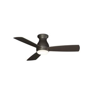 Hugh 44 in. Integrated LED Indoor/Outdoor Matte Greige Ceiling Fan with Light Kit and Remote Control