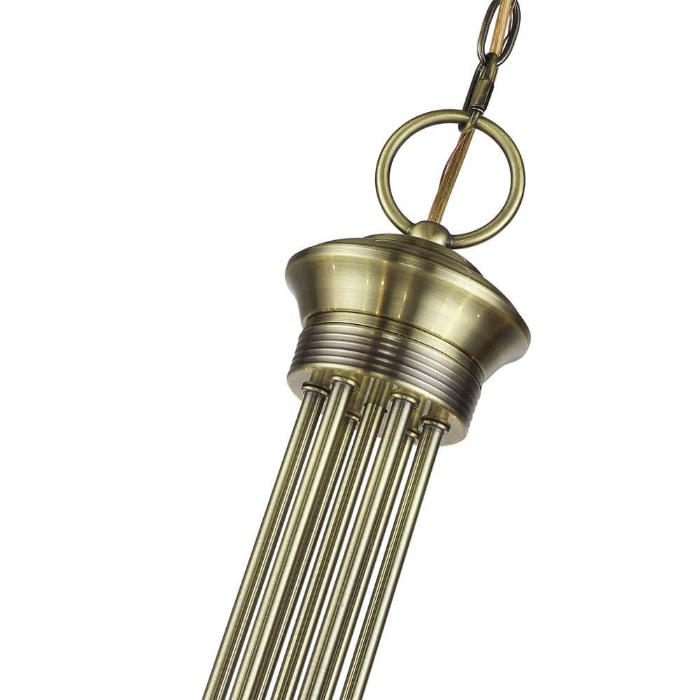 Antique Brass 12-Light Large 2-Tier Chandelier