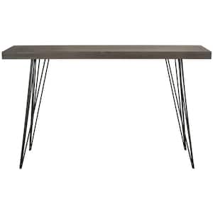 Wolcott 55 in. Brown/Black Wood Console Table