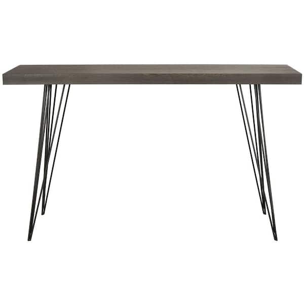 SAFAVIEH Wolcott 55 in. Brown/Black Wood Console Table