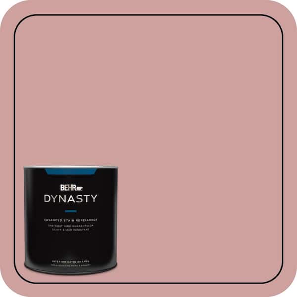 BEHR DYNASTY 1 qt. #150E-3 Calico Rose Satin Enamel Interior Stain-Blocking Paint and Primer