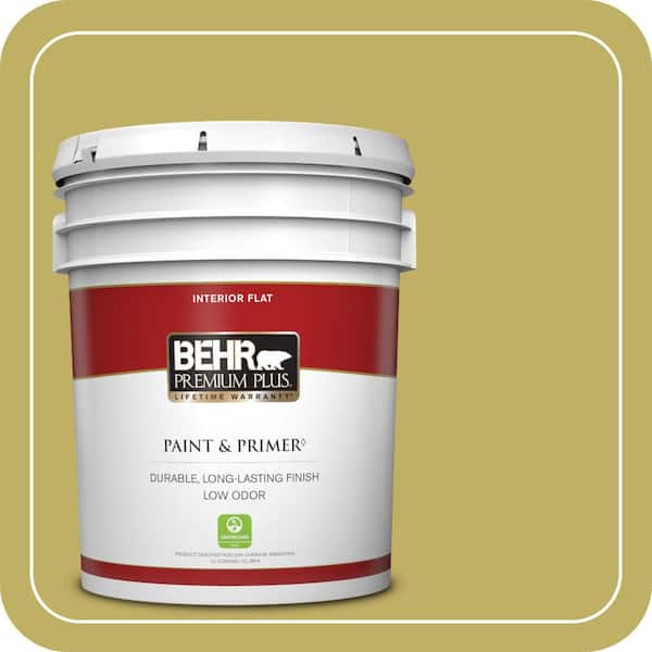BEHR PREMIUM PLUS 5 gal. #PPU9-06 Riesling Grape Flat Low Odor Interior Paint & Primer