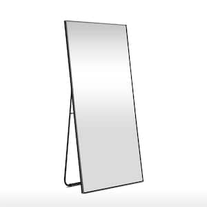 22 in. W x 65 in. H Oversized Rectangle Full Length Mirror Framed Black Wall Mounted/Standing Mirror large Floor Mirror