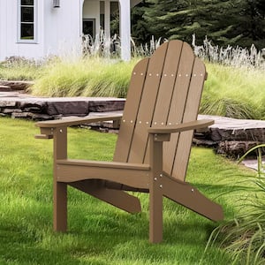Amanda Brown Recycled Plastic Poly Weather Resistant Outdoor Patio Adirondack Chair for Outdoor Patio Fire Pit Set of 1