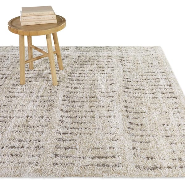 Hodder Beige 8 ft. x 10 ft. Stripe Area Rug