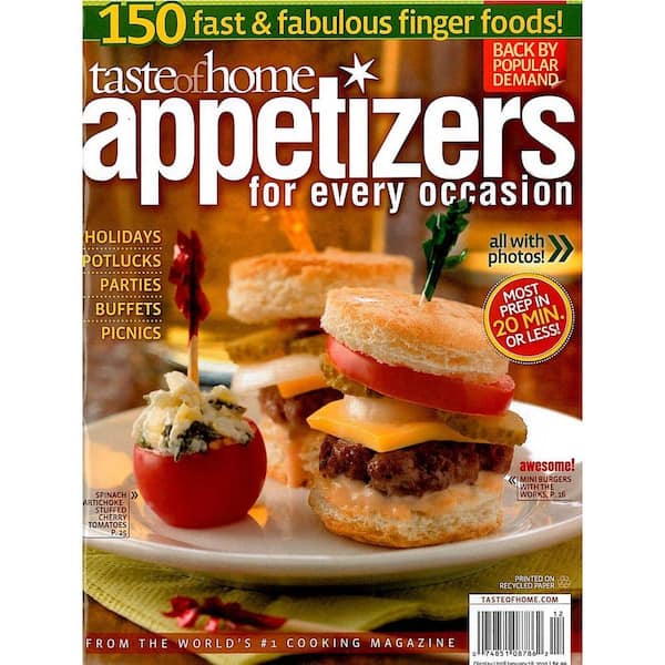 Taste of Home Appetizers for Every Occasion Magazine