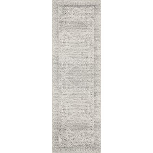 Hart Machine Washable Abstract Tribal Gray 3 ft. x 12 ft. Runner Rug