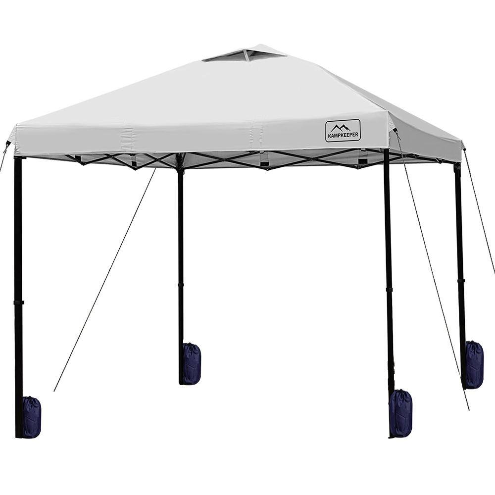 White 10 ft. x 10 ft. UV Resistant Waterproof Pop-Up Commercial Canopy Tent with Adjustable Legs and Carry Bag price history on PriceWatchPro